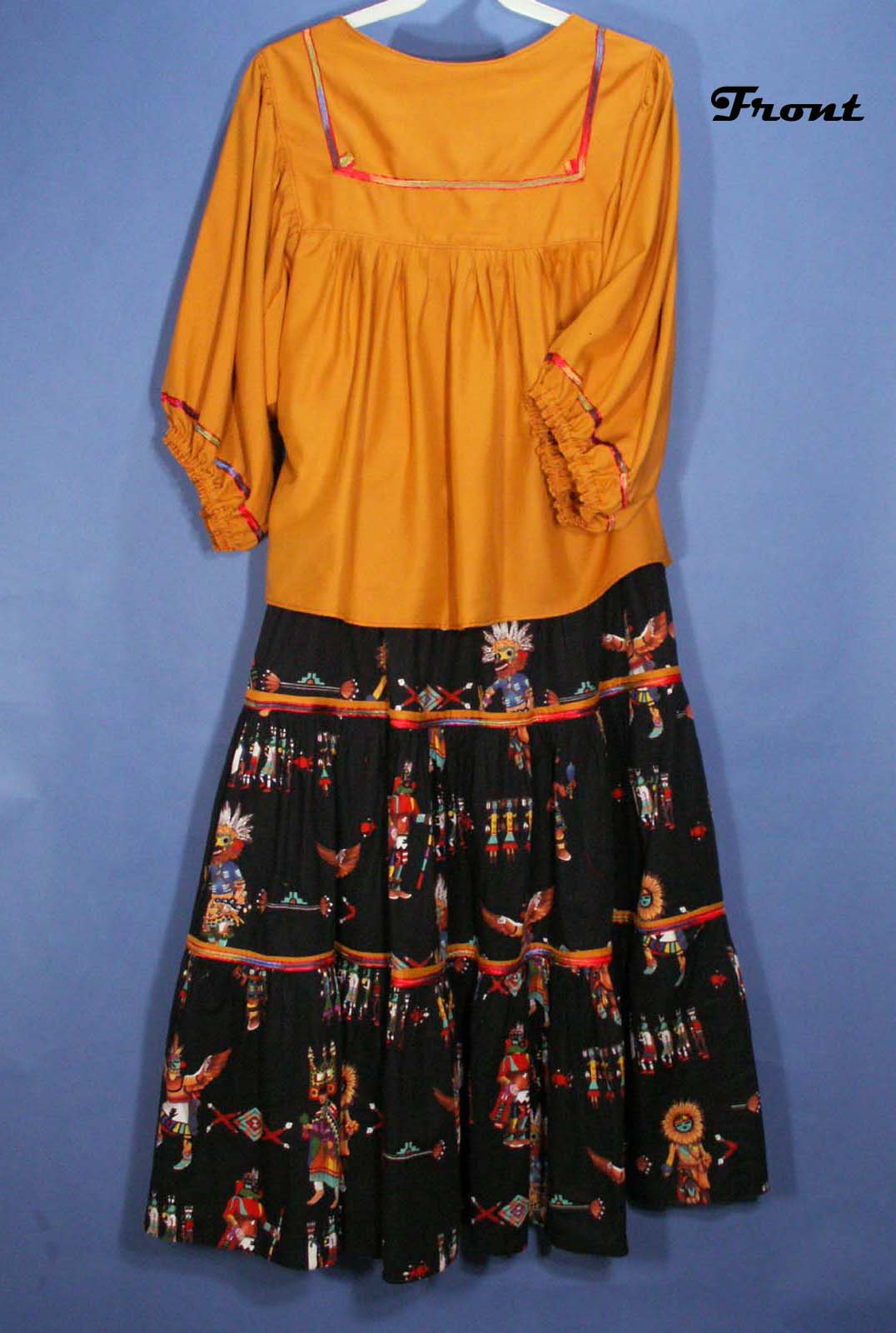 Woman Southern Cloth style Camp Dress powwow regalia native attire